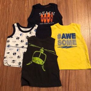 4 2t Sleeveless T-shirts!
